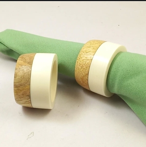 แหวนรองผ้าเช็ดปากไม้และเรซิ่น ดีไซน์โบฮีเมียน ของตกแต่งโต๊ะยอดนิยม - Product Image 1