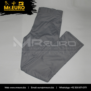 Pantalon de baseball unisexe personnalisé, coupe ajustée, antibactérien, évacuant l'humidité, avec fermeture éclair, 100 % polyester, taille élastique, sublimé uni - Product Image 3