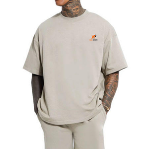 T-shirt uni de couleur unie, séchage rapide, tissu de qualité supérieure, design unique, coupe oversize, 100% coton, pour homme, style personnalisé - Product Image 1
