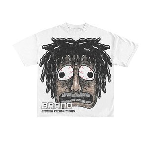 Chemises pour hommes à épaules tombantes personnalisées avec impression DTG, tissu 100% coton, streetwear haut de gamme, mode américaine, haut d'été, marque privée OEM ODM - Product Image 3