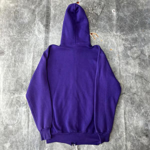 Sudadera con capucha y cremallera de alta calidad para fabricantes, con efecto desgastado por el sol y lavado ácido, estilo holgado, con impresión de logotipo personalizado - Product Image 4