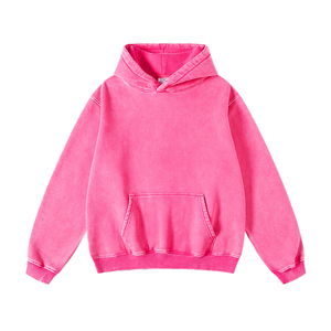 Sweat-shirts à capuche unisexes en coton biologique délavé à l'acide, coupe classique, molleton écologique, streetwear d'hiver – Vente en gros - Product Image 4