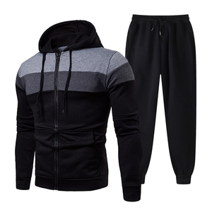 Conjunto Deportivo para Hombre, Chaqueta con Cierre y Mangas Largas y Pantalones Deportivos con Cintura Elástica para Gimnasio, Correr, Fitness y Caminar - Product Image 2