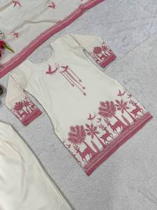 Magnifique Salwar Kameez en Faux Georgette Spécial Aïd Ramadan, Prêt-à-porter, Personnalisable, Séchage Rapide, Infroissable, Style Pakistanais, avec Dhoti - Product Image 2