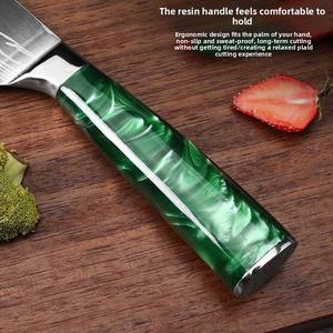 High Quality Damascus Laser Pattern Professional Chefs Western <b>Kitchen</b> <b>Knife</b> Resin Handle - Product Image 3
