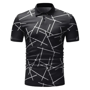 Camiseta de Punto de Seda Helada a Rayas de Manga Corta para Hombre, Ajuste Delgado, Estilo Polo, Novedad 2026, Precio Mayorista de Fábrica, Personalizada para Verano - Product Image 1