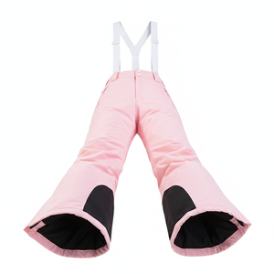 <b>Waterproof</b> Women's Ski Pants <b>Pink</b> Winter Snowboarding Trousers High Waist Insulated Thermal Snow Bib Pants for Outdoor Sports - Product Image 4