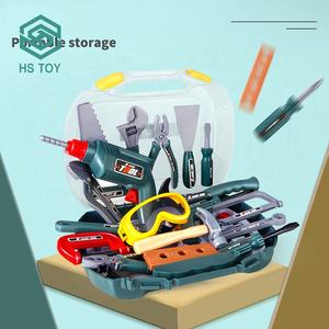 Juego de Caja de Herramientas mecánicas de juguete de <span class=keywords><strong>electricista</strong></span> para niños HS, Banco portátil y maleta con kit de herramientas de reparación de plástico, juego de simulación para niños - Product Image 4