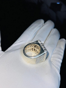 Baguette Cut Moissanite Diamond Cluster Engagement <b>Ring</b> Him Sterling Silver Wedding <b>Ring</b> <b>Men</b> Iced Championship Anniversary Gift - Product Image 4