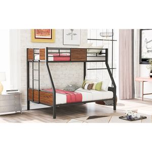Cama Literas Doble sobre Matrimonial de Estilo Moderno con Estructura de Acero y Barandilla de Seguridad, Escalera Integrada para Dormitorio, para Niños, Niñas y Adultos en Residencias - Product Image 5