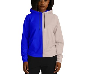 Sweats à capuche unisexes bicolores, logos personnalisés, coton molletonné de haute qualité avec poches kangourou, vêtements d'hiver pour sororité. - Product Image 6