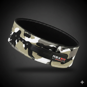 Ceinture de musculation réglable en cuir Rexfit Sports pour l'entraînement de force, boucle robuste, soutien pour les squats - Product Image 1