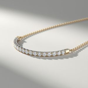 Collar de Cadena con Cinco Piedras Naturales de Oro Sólido de 10K para Mujer, Joyería Fina, Diseño Personalizado OEM - Product Image 6