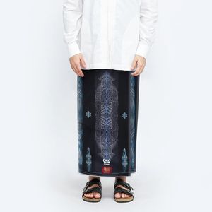Sarong BHS Excellent Motif Doré JGF Noir Bleu - Product Image 3