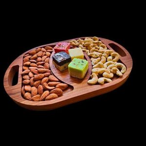Plateau de service en bois massif pour la cuisine, le thé, le café, le petit-déjeuner, les collations, plateau en bois pour la maison, le restaurant et l'hôtel - Product Image 1