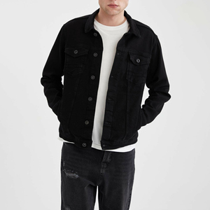 Spring Autumn <b>Men</b> <b>Denim</b> <b>Jackets</b> Casual Solid Color Single Breasted Jeans <b>Jacket</b> <b>Men</b> Slim Fit Cotton High Street <b>Jacket</b> for Man - Product Image 2