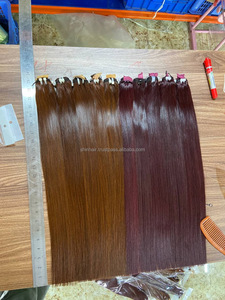 Perruques de cheveux humains 30 pouces faisceaux de cheveux bruts Vietnam os droit Super Double dessiné cheveux crus tissages frontaux complets - Product Image 3