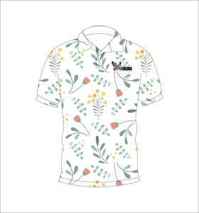 Mens <b>Botanical</b> <b>Print</b> Polo Shirt Short Sleeve Casual Summer Golf Polo Lightweight Collared Fashion Shirt - Product Image 4