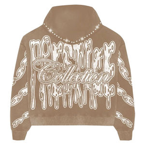 Sweat à capuche zippé surdimensionné personnalisé avec strass pour hommes et femmes – Sweat à capuche graphique streetwear pour la mode décontractée - Product Image 6