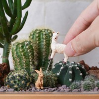 Figuras de Resina para Terrario con Diseño de Perros Modernos, Arte 3D Pintado a Mano y Coleccionable