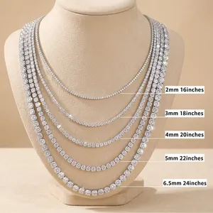 Chaîne tennis en or premium avec diamants de laboratoire, clarté VVS, pour mariée, fabrication de joaillerie fine, haute joaillerie, diamants de laboratoire cultivés en or - Product Image 5