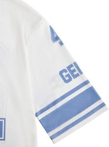 Camiseta de Fútbol Americano para Hombre, Malla Transpirable, Ropa Deportiva, Franja Verde y Amarilla, Uniforme de Equipo, Número Personalizado, Servicio OEM - Product Image 4