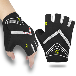 Unisex Half Finger Cycling <b>Gloves</b> Microfiber Softshell <b>LED</b> Turn Signal <b>Gloves</b> Night Riding Bike Training <b>Gloves</b> S XL <b>gloves</b> bike - Product Image 1
