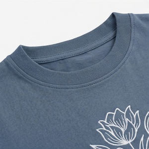 เสื้อยืดครอปพิมพ์ลายคอกลมแขนสั้นทรงเข้ารูปผ้าฝ้ายสำหรับผู้หญิงสีสันตามสั่งแฟชั่นฤดูร้อน - Product Image 4