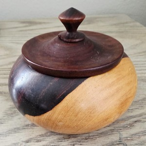 Hand-Turned Sheesham <b>Wood</b> Fruit Bowl Dark Walnut Wholesale India - Product Image 4