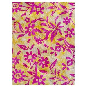 Sarong artisanal premium en batik, motif abstrait violet et bleu, multi-usages, pour la plage et le yoga, Indonésie - Product Image 2