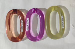 โซ่เรซิ่นใสหลากสีขนาดใหญ่สำหรับตกแต่งผนัง งาน DIY ฉากกั้นห้อง และอุปกรณ์ตกแต่งม่าน - Product Image 2