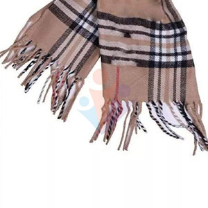 Winter Wear High Quality Men's Scarf 100% Cotton Warm Knitted Lightweight 300g Solid Pattern Customizable THREE MAN SPORTS - Product Image 4