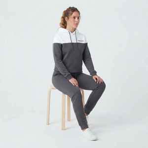 Women's Color Blocked <b>Fleece</b> Tracksuit Set Full Sleeve Casual Sportswear Breathable Cotton Tracksuit Regular Fit <b>All</b> Seasons - Product Image 5
