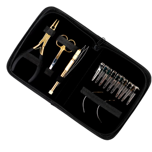 Ensemble d'accessoires personnalisables pour extensions de cheveux dorées : Pince à micro-perles, Outil de démontage, Outil de sertissage, Clips à boucle et crochet - Product Image 2