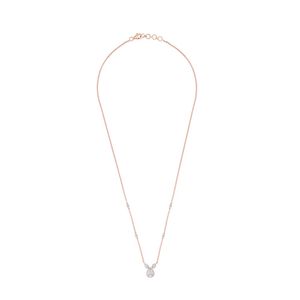 Elegante Collar con Colgante de Diamantes en Forma de Trébol Floral en Oro Rosa de 14K, Joyería Fina para Mujer, Regalo de Boda - Product Image 1