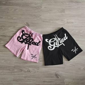 Proveedor Principal de Pantalones Cortos de Baloncesto Unisex para Hombre, con Cordón Ajustable, Diseño Gráfico Personalizado, Felpa Francesa, Lavado Ácido, Borde Deshilachado y Efecto Desgastado - Product Image 3
