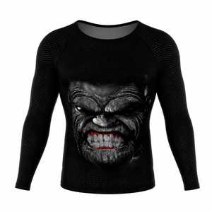 Camiseta de Compresión Personalizada para Hombre, Manga Larga, para Entrenamiento de MMA y BJJ, Spandex/Poliéster 220g, Sin Costuras, Transpirable, Ligera y Resistente - Product Image 2
