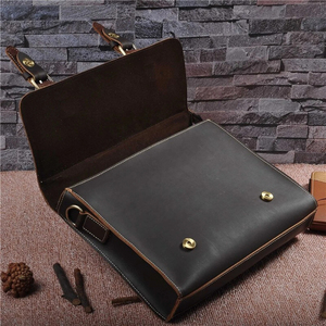 Bolso portafolio de cuero, bolso de viaje con compartimento para zapatos, bolso para portátil con cierre de cremallera, bolso de viaje de negocios negro - Product Image 5