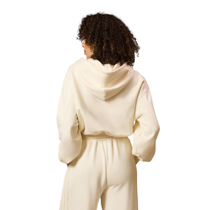 Neutral Crop Crew <b>Hoodie</b> Women Quarter Zip Pullover Long Sleeve Casual Streetwear Relaxed Fit <b>Lightweight</b> Fashion Everyday Wear - Product Image 2
