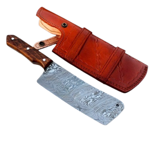 Couteaux de cuisine professionnels personnalisés avec une large lame rectangulaire en acier et un manche en bois confortable pour la cuisine commerciale et le quotidien - Product Image 6