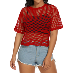 Top Deportivo Casual de Malla para Mujer, de Buena Calidad, Diseño Sólido, Sublimado, Manga Corta, Transpirable y Cómodo - Product Image 5