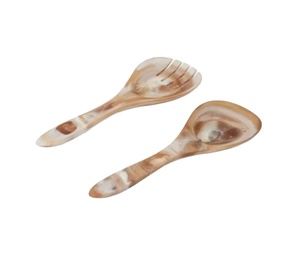 Hot Sale 2026 Resin Salad Server Spoon Set Customized Modern Classic Design <b>Mirror</b> Eco-Friendly Party Use - Product Image 1