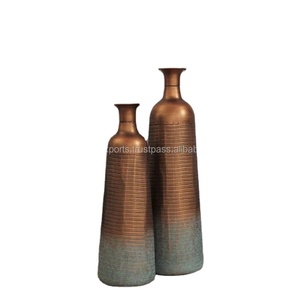 Jarrón de Flores Cuadrado de Fibra Vegetal Ecológica de Primera Calidad, Acabado Esmaltado, Hecho a Mano, Grande, Decorativo, Clásico, para Mesa de Banquete - Product Image 1