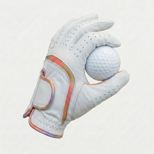 Guante de Golf de Piel Cabretta Premium para Mano Izquierda, Agarre Suave, Transpirable, Diseño Dinámico en Degradado, Antideslizante, con Cierre de Velcro para Deportes al Aire Libre - Product Image 4
