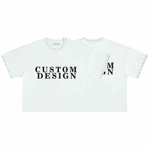 เสื้อยืดคอตตอนโอเวอร์ไซส์แบบสั่งทำพิเศษสำหรับผู้ชาย แขนสั้น คอกลม สไตล์ลำลอง สตรีทแวร์ ผ้าเจอร์ซีย์ถัก ล้างสีแบบแอซิด พิมพ์ลายซิลค์สกรีน - Product Image 1
