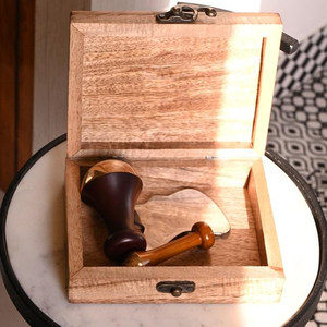 Caja de joyería de lujo hecha a medida de madera maciza sin pulir - barkah star - Product Image 5