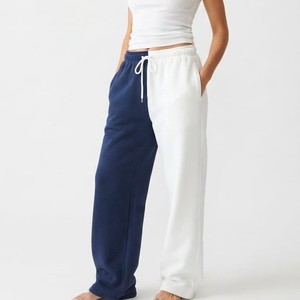 Best Selling Women Two Tone Wide Leg Sweatpants Color Block Drawstring Waist Casual <b>Lounge</b> <b>Pants</b> <b>Ladies</b> Jogger Custom Logo - Product Image 1