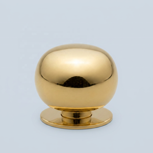 Luxuer Brass Round <b>Cabinet</b> Knob Furniture <b>Handle</b> Durable Design <b>Copper</b> Polished Hardware Minimalist Eco-Friendly Home Office - Product Image 2