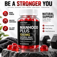 Manhood Plus Gummies pour la Performance Masculine 1000mg Soutien Énergie et Vitalité 60 Comprimés Marque Privée OEM ODM Complément Alimentaire