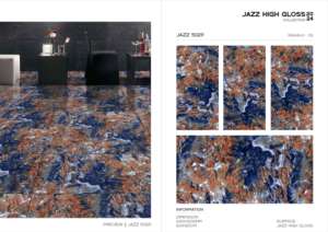 Azulejos de porcelana de la colección de diseño Jazz con acabado de alto brillo, tamaño 60x120cm, 600x1200mm, 24x48, para un diseño interior elegante. - Product Image 4